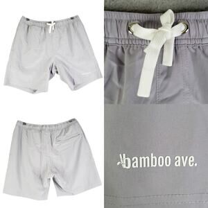 Bamboo Ave. Shorts Men Size Medium M Light Gray Elastic Waist Boundless